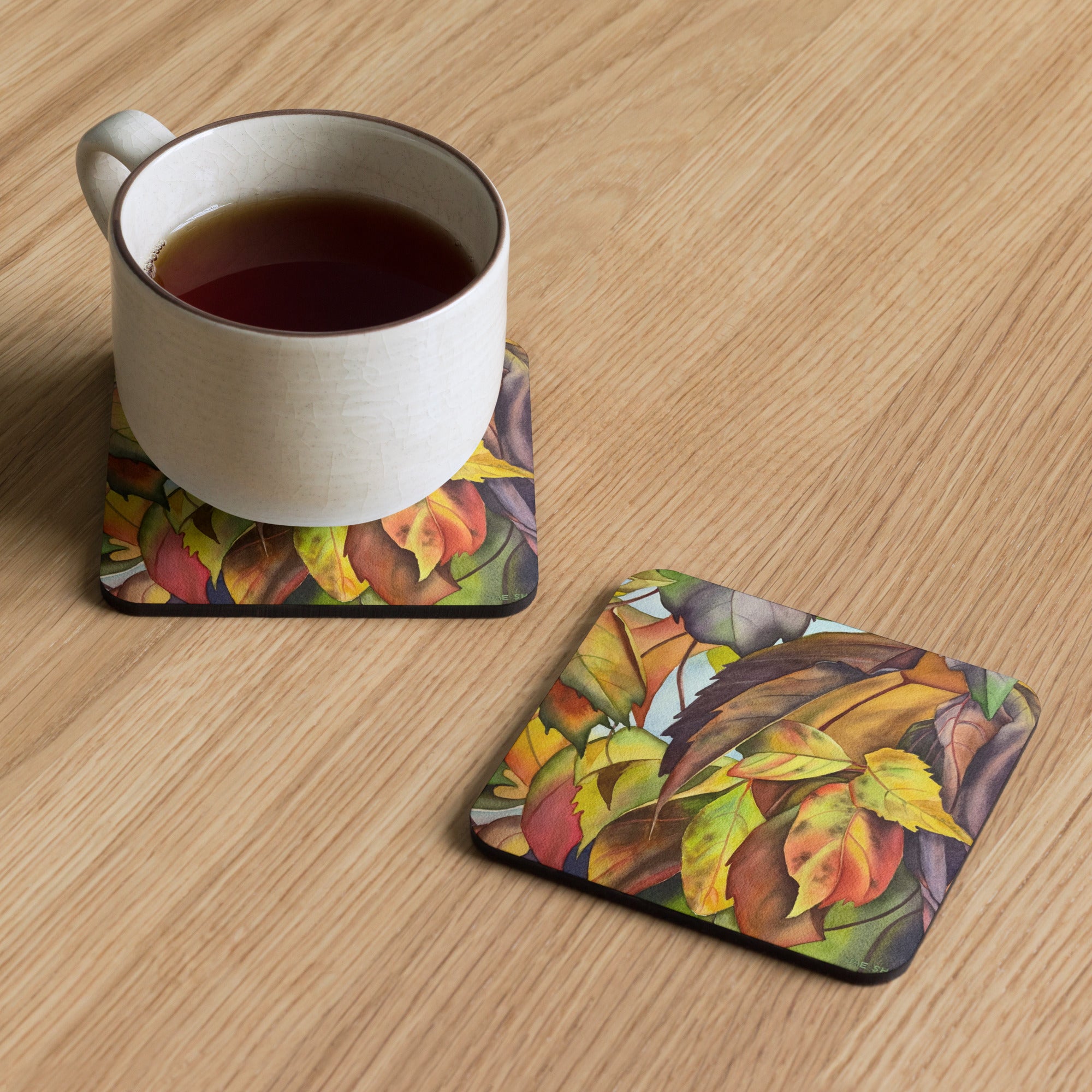 Cork-back coaster