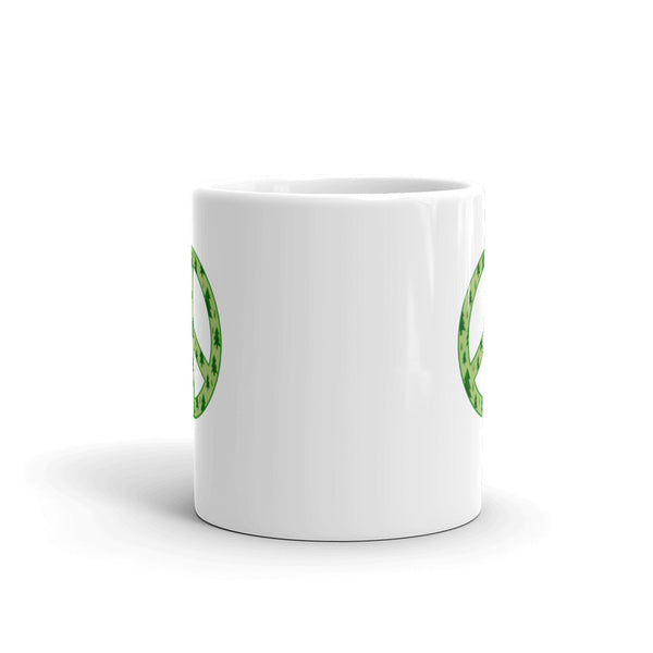 'Forest Peace' White glossy mug