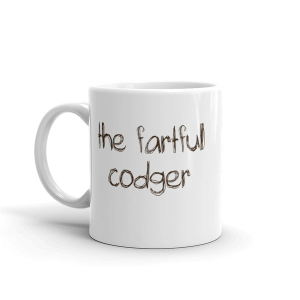 'The Fartful Codger' White glossy mug