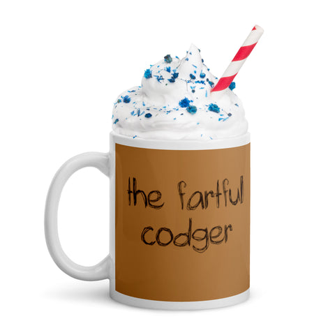 'The Fartful Codger' White glossy mug