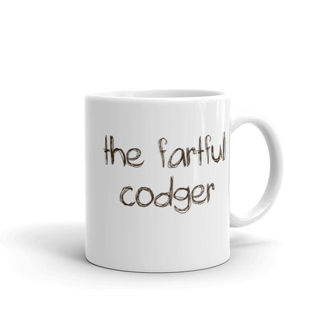 'The Fartful Codger' White glossy mug