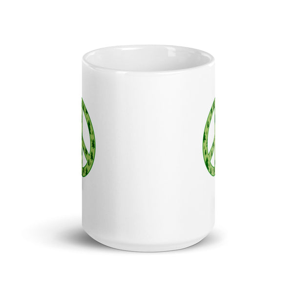 'Forest Peace' White glossy mug