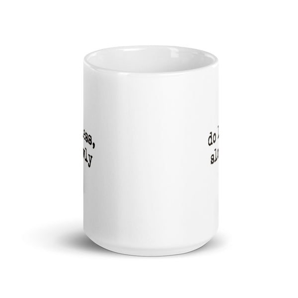 'Do less, slowly' White glossy mug