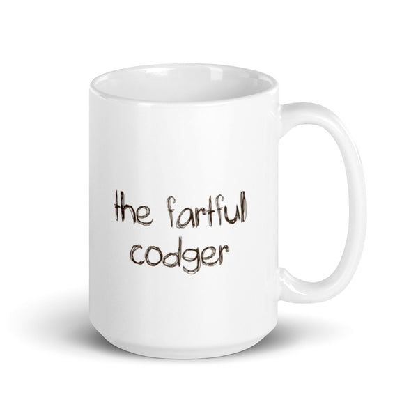 'The Fartful Codger' White glossy mug