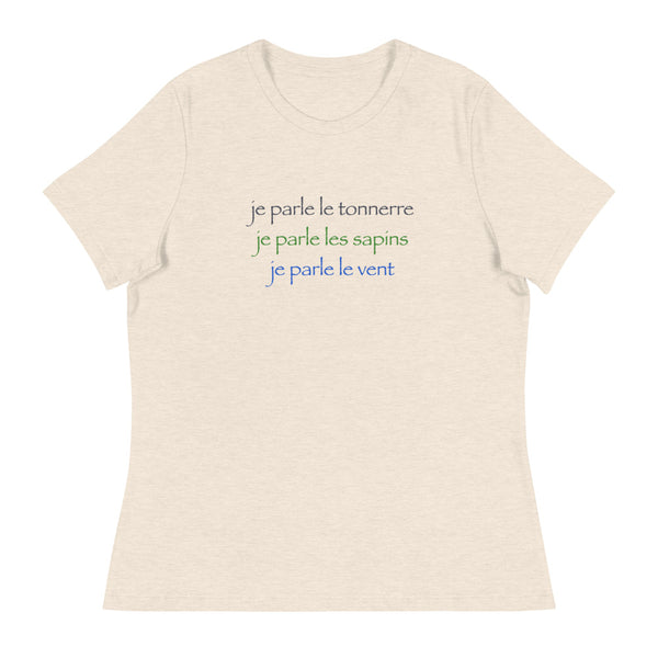 ‘Je parle‘ T-shirt décontracté pour femmes