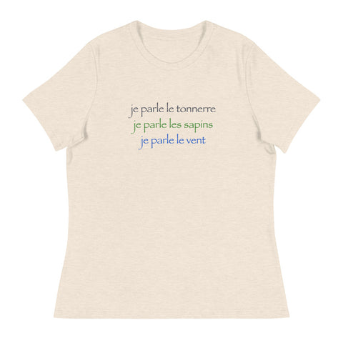 ‘Je parle‘ T-shirt décontracté pour femmes