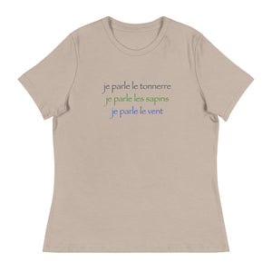 ‘Je parle‘ T-shirt décontracté pour femmes