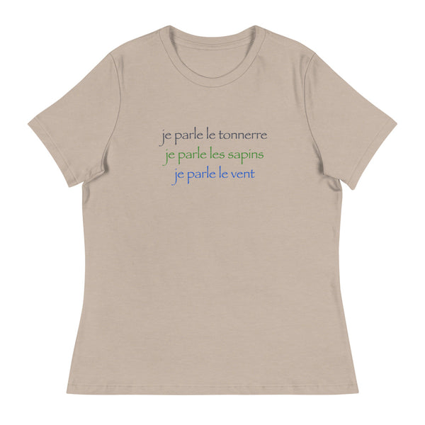 ‘Je parle‘ T-shirt décontracté pour femmes