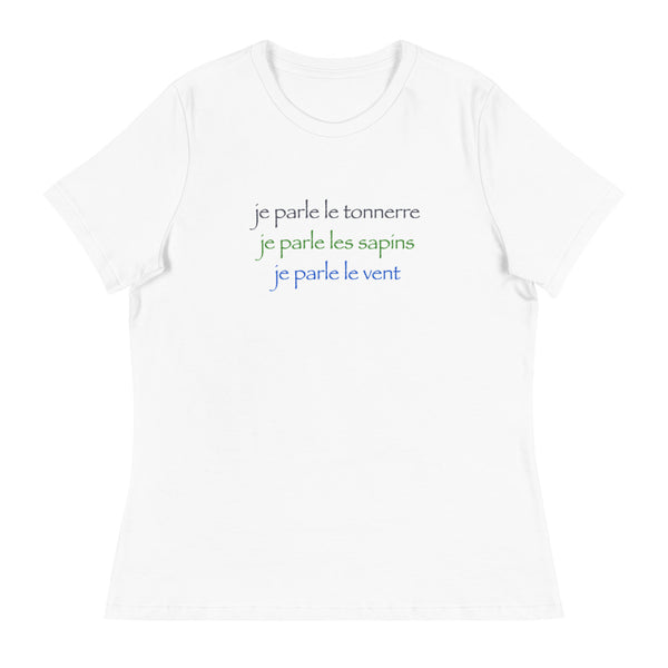 ‘Je parle‘ T-shirt décontracté pour femmes